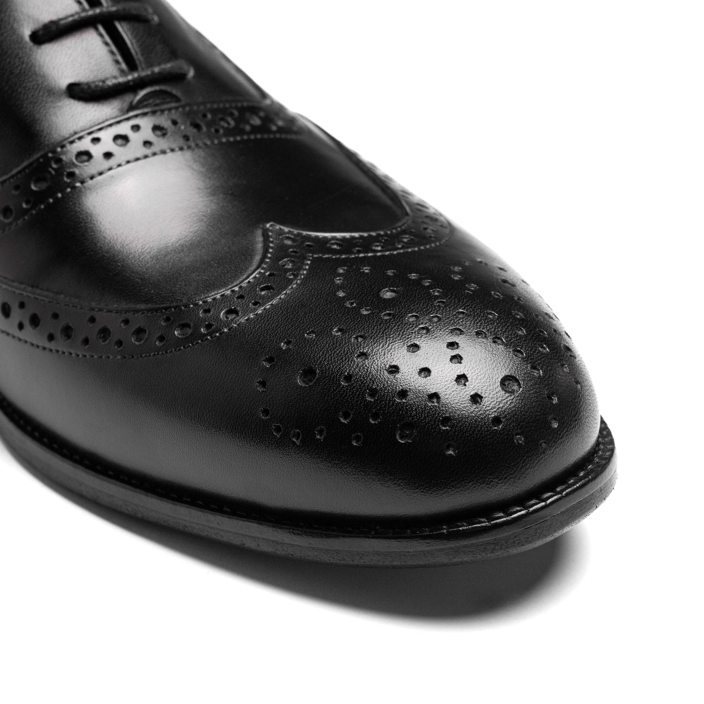 Durable sole of Stanford Limit Derby Black with slip-resistant tread.